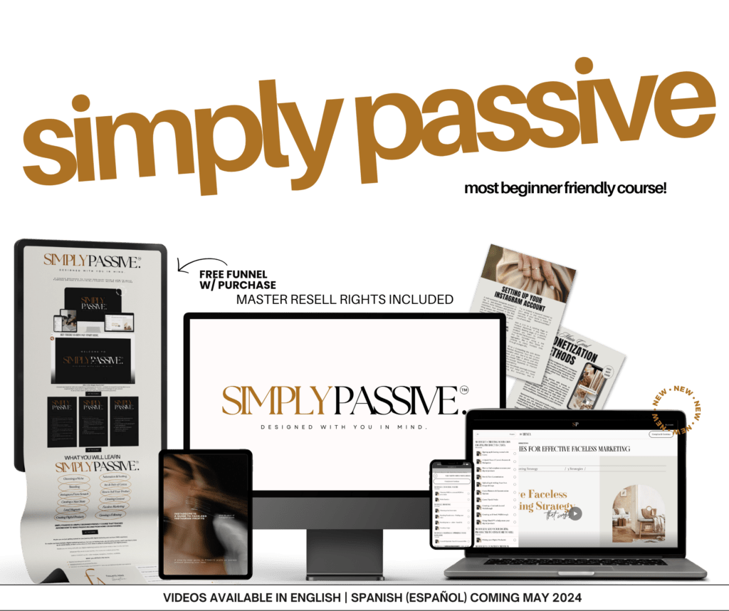 Simply Passive Online Marketing Course For Beginners