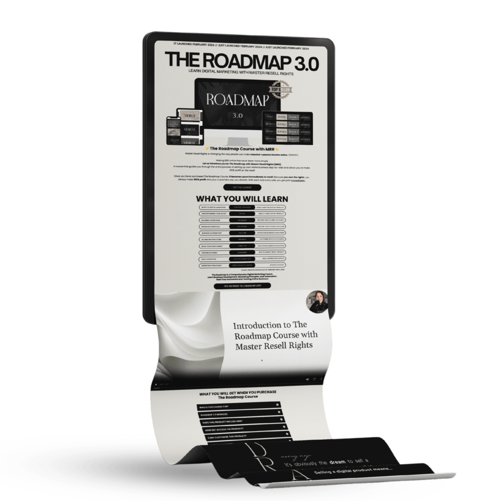 Roadmap 3.0 course bonus website and marketing funnel.